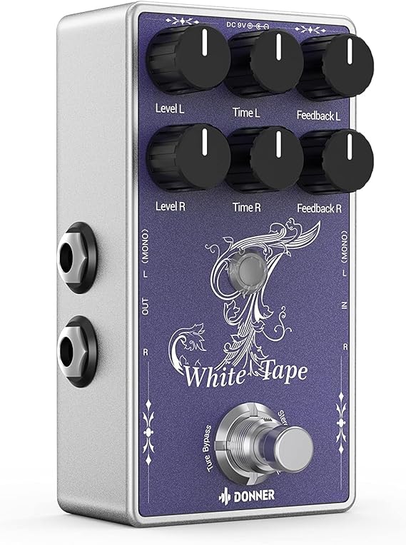 Donner Versatility Delay Pedal Time Effect Pedal (Synthesizer/Guitar/Drum Machine Compatible)