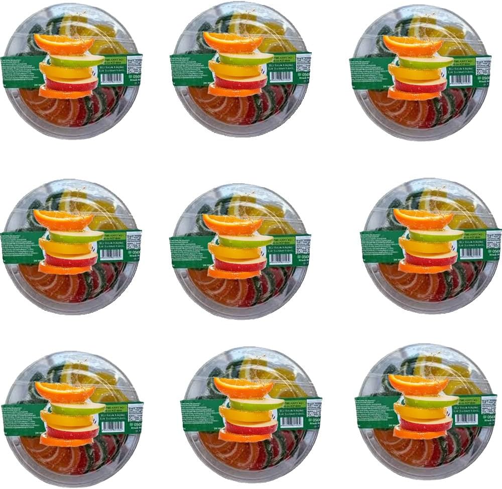 Jelly Fruit Slices – 200g – Juicy, Chewy Fruit-Flavoured Sweets Colourful Assorted Candy Treats for Snacking or Sharing (10 x pack)