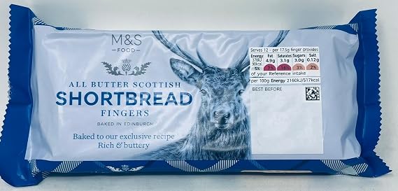 M&S All butter Scottish Shortbread Fingers 210g X6 in Premier Life Store Packaging