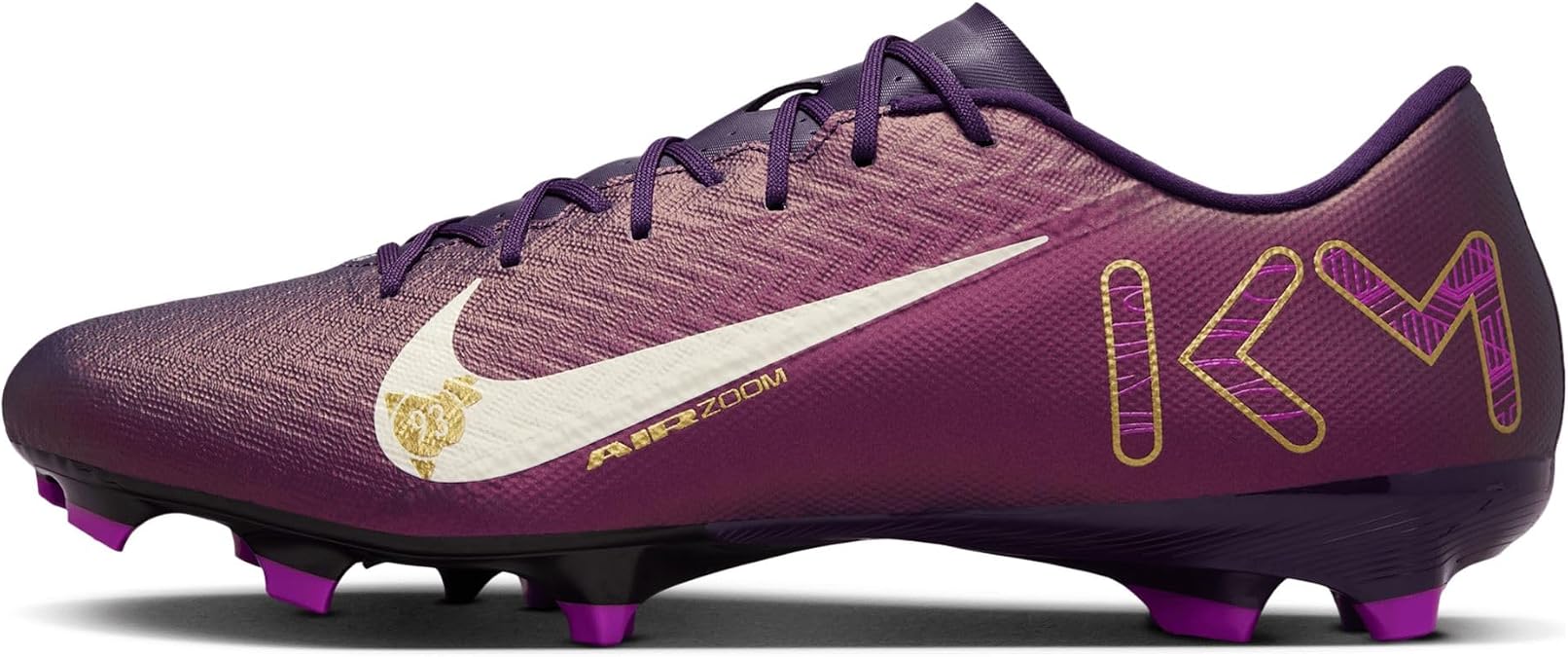 Nike Mercurial Vapor 16 Academy Kylian Mbappe MG Low-Top Soccer Cleats (FQ8377-500, Grand Purple/Pale Ivory)