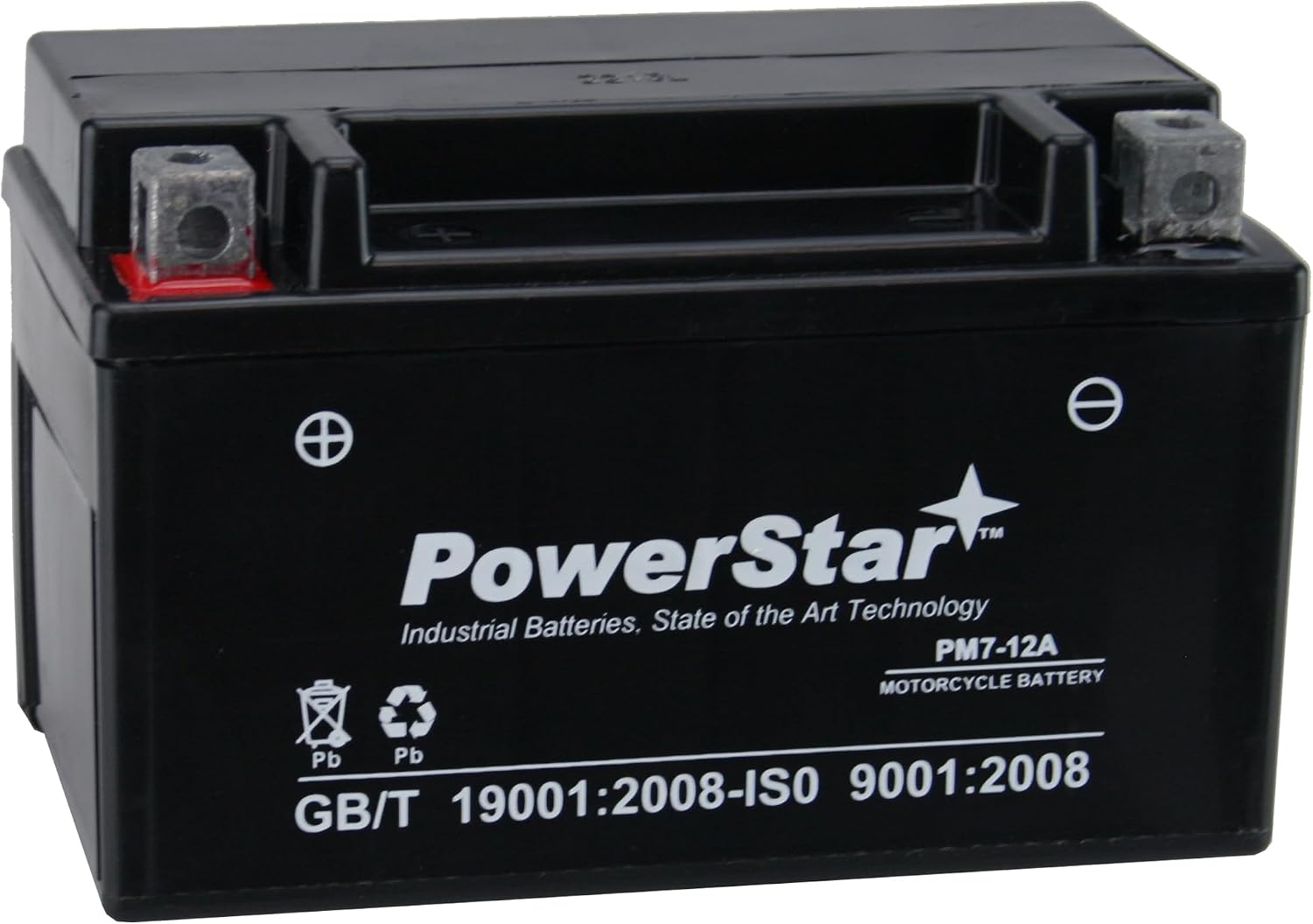 PowerStar PM7-12A Powersports Battery Replaces YTX7A-BS, GTX7A-BS, PTX7A-BS, UTX7A, STX7A-BS