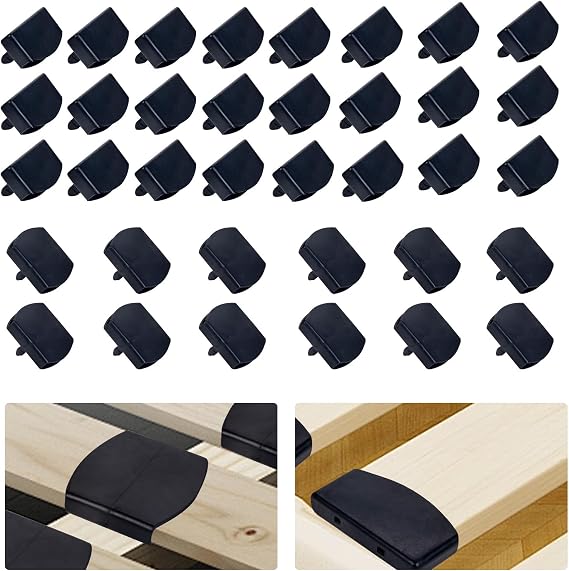 36 Pcs Bed Slat Holders Kit - Plastic Bed Slat Caps & Centre Caps - Side Slat Brackets (55mm x 9mm Inside)
