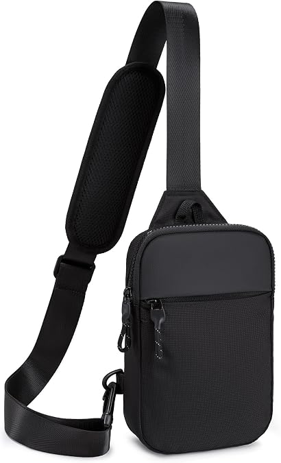 higouta Mini Sling Bag for Men Women, RFID Blocking Crossbody Backpack Casual Utility Chest Phone Bag for Travel Workout