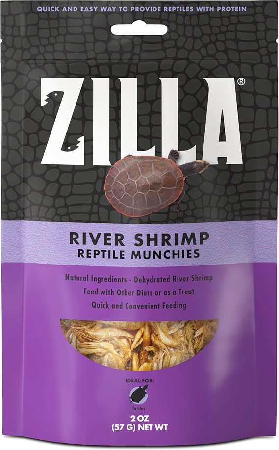 Zilla Reptile Food Munchies River Shrimp, Axolotl Food, 2-Ounce