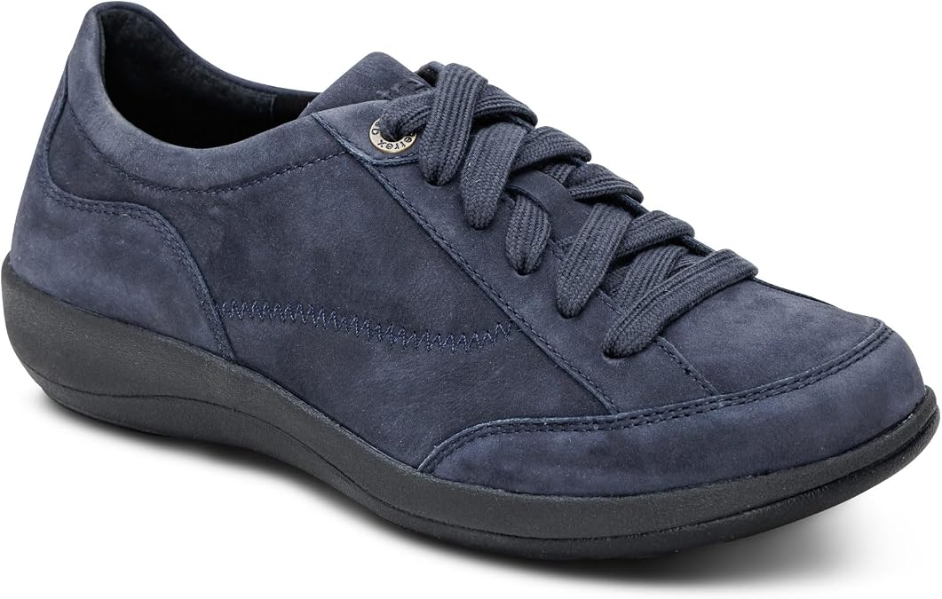 Aetrex Womens Dahlia Lace-Up Oxford Orthopedic Leather Womens Shoes with Arch Support, Cushioned Footbed & Removable Insole The Womens Fashion Sneakers are Comfortable & Supportive Footwear.