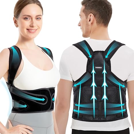 Vicorrect Posture Corrector for Women and Men: Back Brace Support - Shoulders Straightener Relieve Upper Back Pain