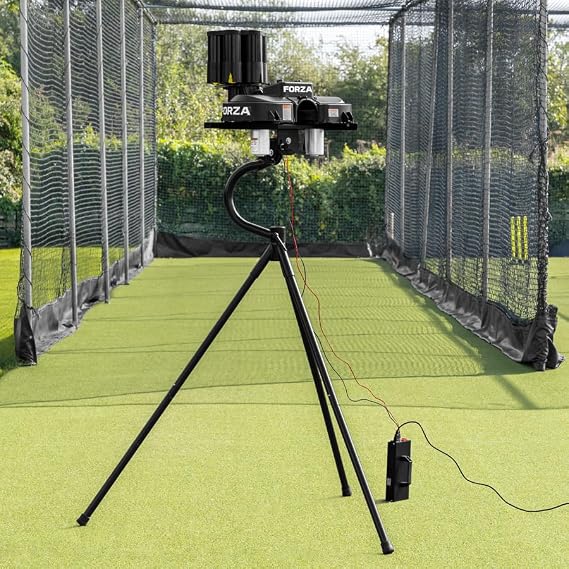 FORZA V90 Twin Wheel Cricket Bowling Machine | Dual Wheel Design - Up to 90mph for Indoor and Outdoor Use
