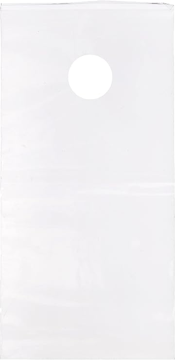 Uline 6" x 12" 1.5 mil Clear Doorknob Bags, 100 Pack, Literature Drop Bags (S-2176)