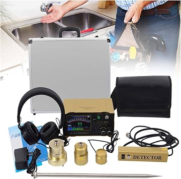 High Precision Underground Pipe Water Leak Detector, 3 Meter Ultrasonic Water Leak Geophone Sensor, Water Leak Geophone Sensor for Home and Outdoor Use