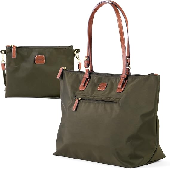 Bric's X-Collection Sportina Large 3-in-1 Tote Bag, Water-Resistant Carry-On w/Pass-Through, Adjustable Strap & Pouch