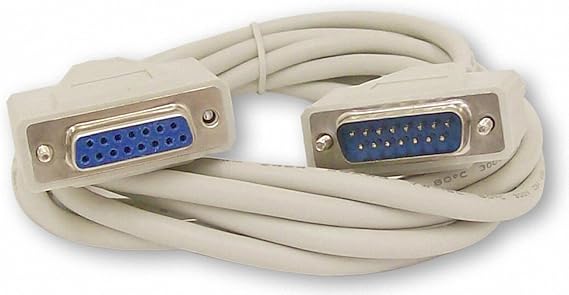 Your Cable Store 10 Foot DB15 15 Pin Serial Extension Cable
