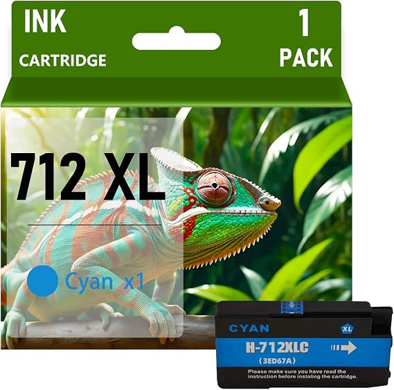 712XL High Yield Ink Cartridge Combo Pack for HP DesignJetT T210 T230 T250