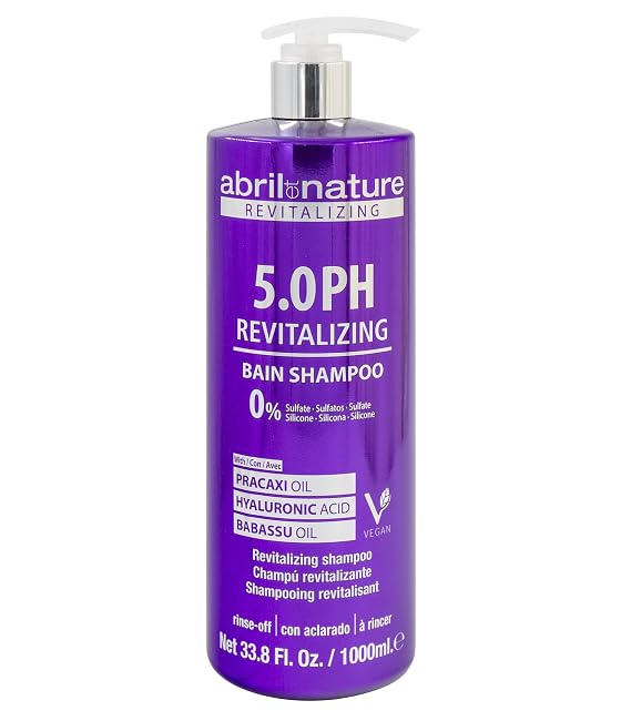 abril et nature - Professional Shampoo 5.0 PH Revitalizing - Protect and Maintain Your Color - Long Lasting - Sulfate and Paraben-Free - Professional Hairdressing Treatment - Greater Shine - 1000 ml