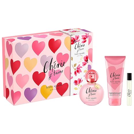 kate spade new york Cherie Je t'aime 3 Piece Eau de Parfum Gift Set (Eau de Parfum Spray, Perfumed Body Lotion, Purse Spray)