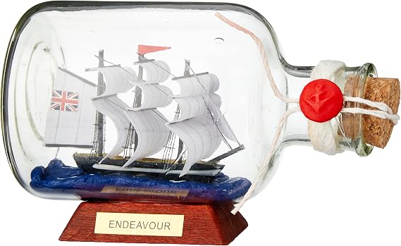 14cm HMS Endeavour Ship-in-Bottle
