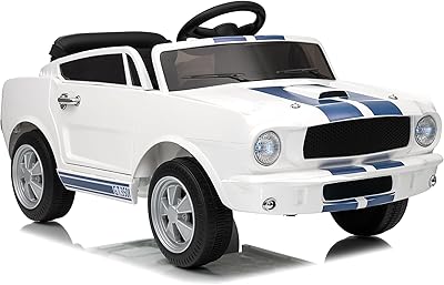 Ride on Licensed Shelby GT350 Car, 12v Battery Powered Ride on Toys for Toddlers with Remote Control, Kids Electric Vehicle with Safety Belt, 3 Speeds, LED Lights, Music,