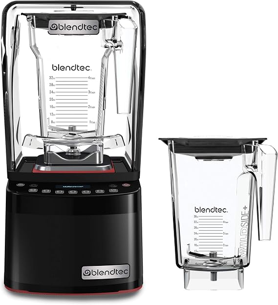 Blendtec Stealth 885 Blender (Black), 90oz* WildSide& 75oz* FourSide Jars