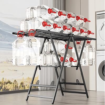 Folding Clothes Drying Rack with Wings, Aluminum Alloy, Easy to Carry, Easy to Store, Strong and Durable, Travel Clothes Drying Rack Color : White