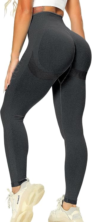 FITTOO Butt Lift Seamless Leggings for Women High Waisted Booty Workout Yoga Pants Gym Tights