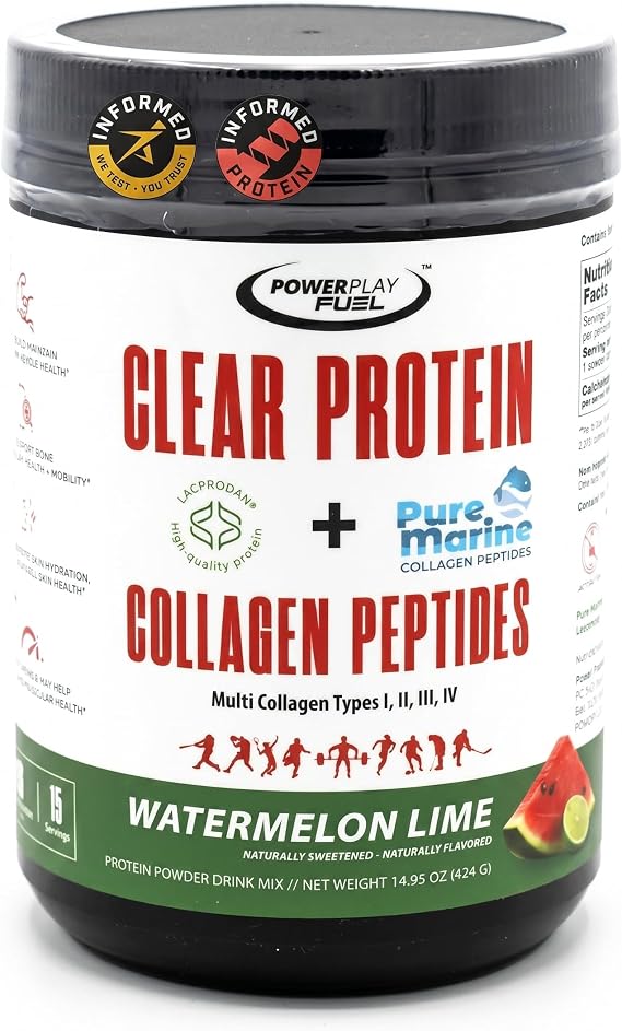 Clear Protein Powder + Collagen Peptides, Sport Certified, Low Calorie