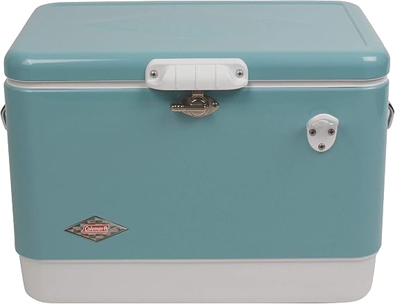 Coleman Steel-Belted Cooler Keeps Ice Up to 4 Days | 54-Quart Cooler for Camping, BBQs, Tailgating & Outdoor Activities