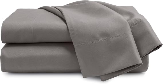 Martex Easy Living 3-Piece Twin Sheet Set, Gray | Soft Brushed Microfiber, Easy Care, Wrinkle Resistant, Durable, Lightweight