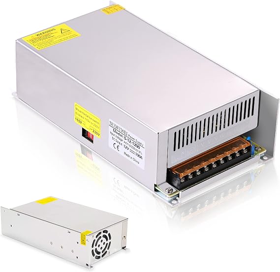 DC 12V 100A 1200W Power Adapter 110V AC to 12V DC Converter