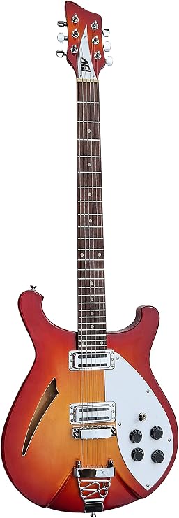 IYV 6 String IYV-IRK-300 Semi Hollow Electric Guitar 3T Sunburst, Right (IRK-300)