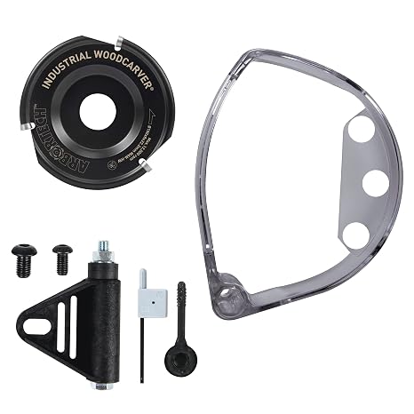 ARBORTECH Industrial Woodcarver Pro Kit | 100 mm Carbide Wood Carving Disc for Angle Grinder with Protective Guard | IND.FG.200