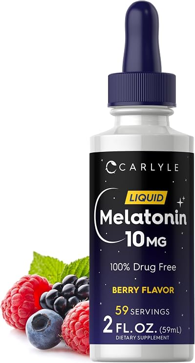 Carlyle Melatonin 10mg | 2 fl oz Liquid Drops | Berry Flavor