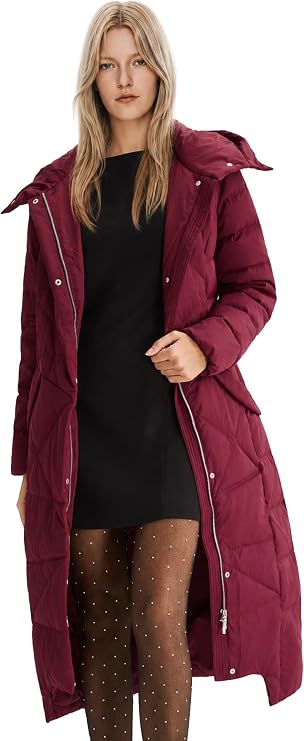 Orolay Women's Winter Long Maxi Down Puffer Coat with Hood