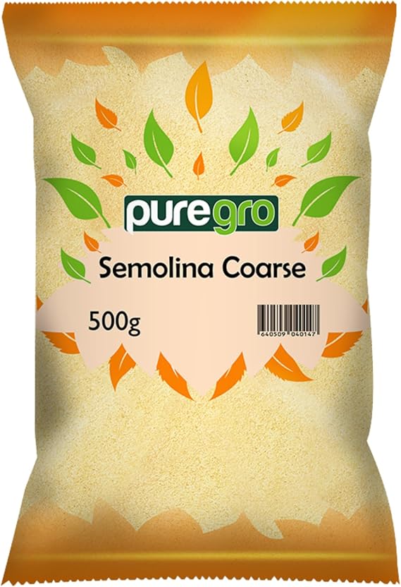 Puregro Semolina Coarse | Premium Quality | Semolina Coarse | 100% Natural | Versatile Use | Ideal For Baking | Healthy Addition To Your Diet | Perfect For Home Cooking | Weight 500g | Pack of 1