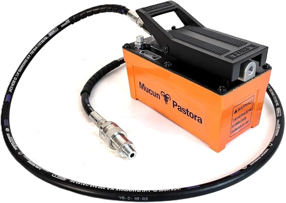 Air Hydraulic Foot Pump, 10000 PSI 0.45 Gal Reservoir, NPT 1/4" Inlet NPT 3/8" Outlet, 6.6 Ft Hose, Pneumatic Hydraulic Pump, Jacinth