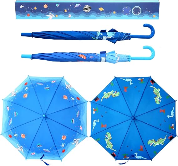 Kids Umbrella, 2 Pack Kids Umbrella for Boys Ages 6, 7, 8, 9, 10 Gift for Birthday Christmas Stocking