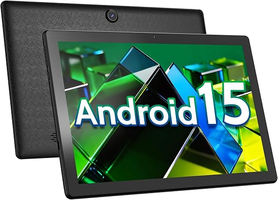 DigiLand Android 15 Tablet,10.1" Android Tablets with Octa-core Processor 6GB RAM+64GB ROM(Support Expand TF) 2MP Front/5MP Back Camera,6000 mAh Battery,2025 Android WiFi Tablet-Black (6+64GB)