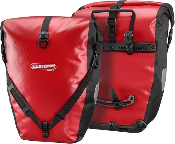 Ortlieb Unisex's Back-Roller Classic QL2.1 Bicycle Bag (1 Pair) -Black/Red, 40 Litre