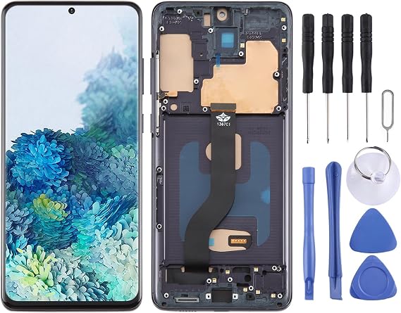 Samsung S20 Plus Uyumlu Lcd Ekran Dokunmatik Full Çıtalı Oled Siyah SM-G985