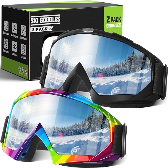 OXG Ski Goggles for Men Women, UV Protection Snowboard Snowsports Goggles for Kids Youth