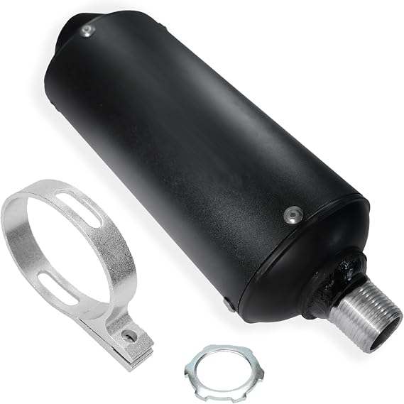 JMCHstore Performance Exhaust Muffler Silencer for Predator 212 196cc GX160 420cc 301cc GX390 98cc 6.5hp, Coleman CT200U BT200X KT196 CT100U Baja Massimo MB200 Go Kart Engine Mini Bike Parts (Black)