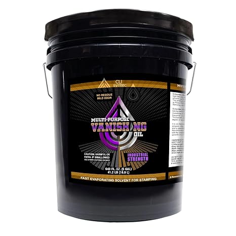 Multi-Purpose Vanishing Oil - 640 FL. OZ. (5 Gallon) Evaporative Stamping Lubricant