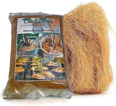 Natural Coconut Husk Dual Fiber Organic Pure Coconut Husk Silk for Plants Coco Coir Fiber Substrate Loose & Fluffy Non-Vacuumed Easy to Separate for Orchids