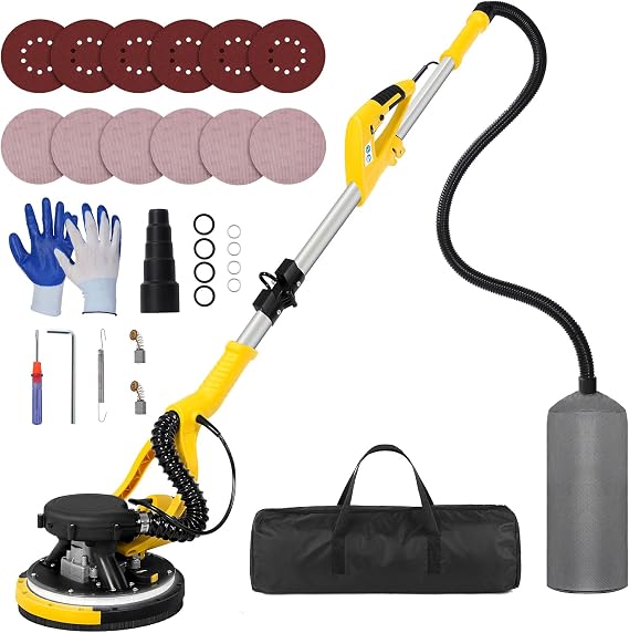 Drywall Sander Tool, KUPERIA 8.5 Amp Popcorn Ceiling Removal Tool, Yellow