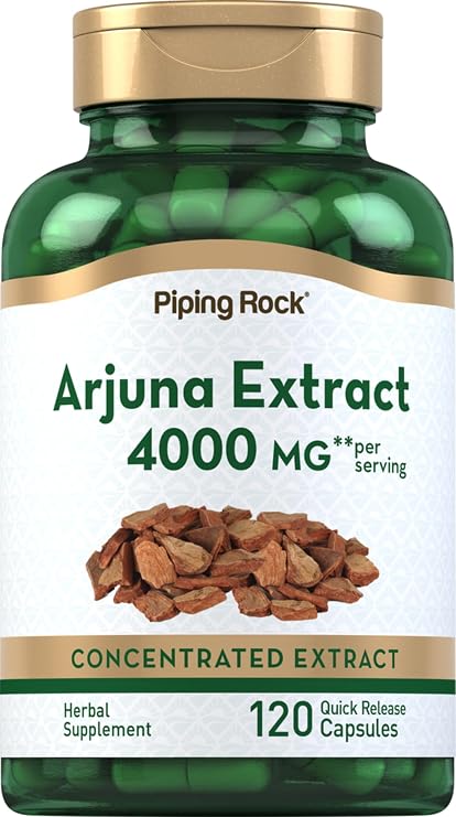 Piping Rock Arjuna Extract | 120 Capsules | from Arjuna Bark Herb | Concentrated Herbal Supplement | Non-GMO, Gluten Free