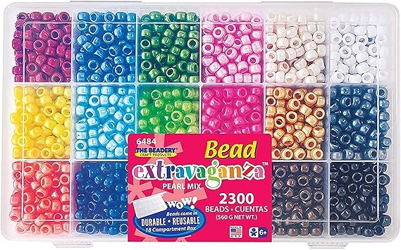 The Beadery - Bead Extravaganza Pearl Mix Bead Box - 2300 Beads - 6484