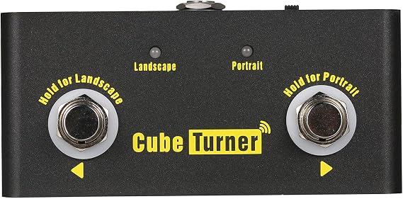 Sheet Page Turner Cube Turner Wireless Page Turner Pedal Rechargeable Sheet Turner Supports Looper Connection Compatible with Android iOS Smartphones Tablets