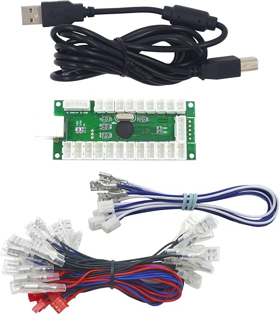 SJJX Zero Delay USB Encoder LED Joystick Kit Arcade DIY Controller For PC Retropie Raspberry Pi MAME