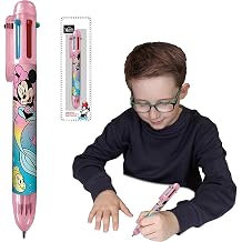 MINNIE MOUSE Retractable Ballpoint Pens 6-in-1 Multifunctional Ballpoint Pens Rainbow Mechanical Novelty Pencil Office School Students Children Disney Gift