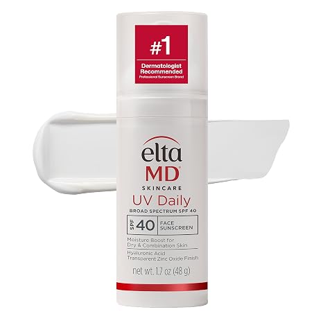 EltaMD UV Daily Face Sunscreen Moisturizer, Zinc Oxide, SPF 40 and SPF 50