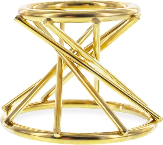 Gold Wire Metal Egg Sphere Crystals Stand Holder Display 1.7 Inches