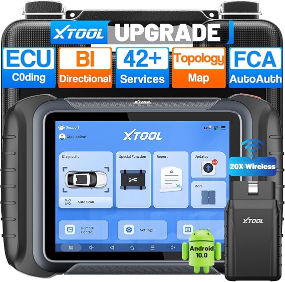 XTOOL D8W Wireless Bi-Directional Scan Tool OBD2 Scanner with Topology